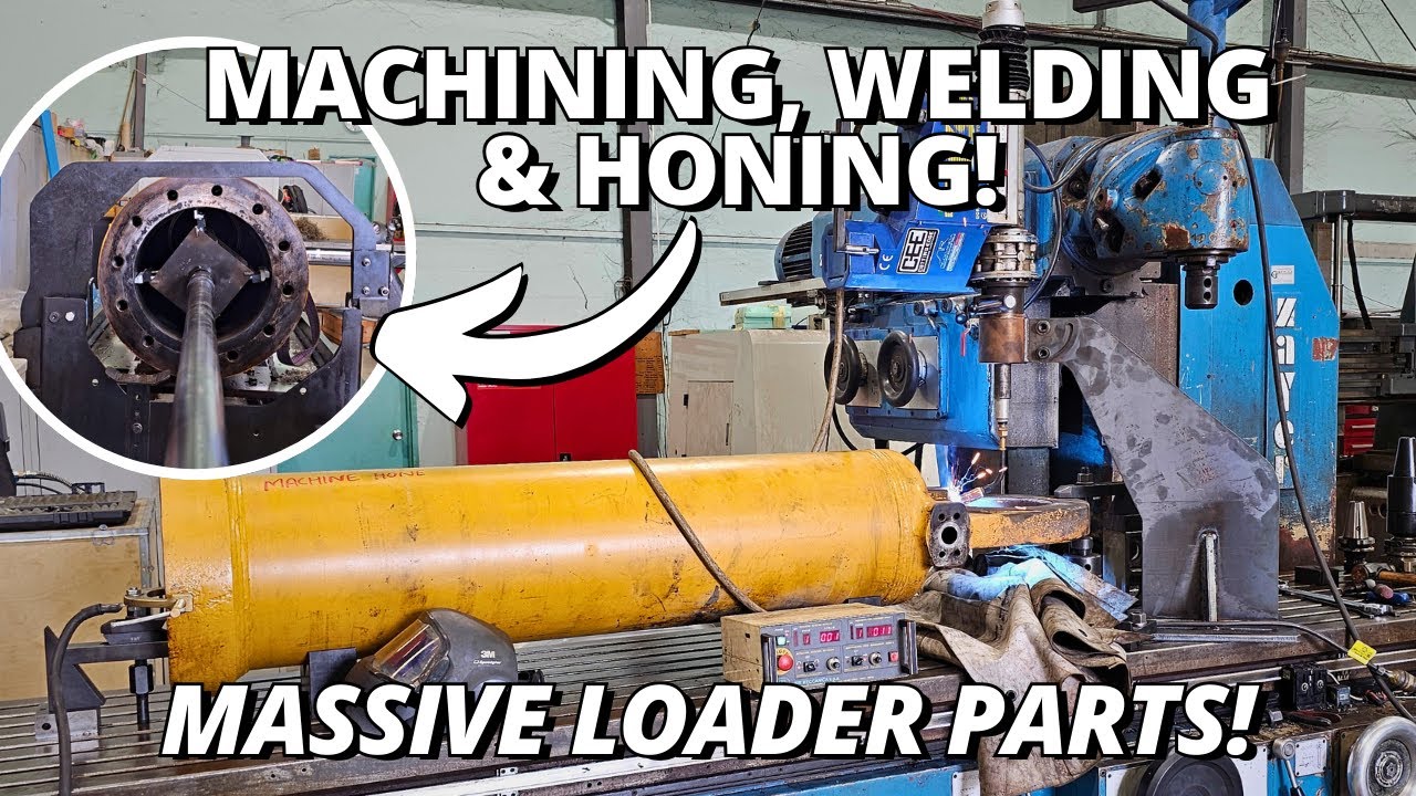 Heavy Equipment Repair on HUGE Cat 992K Loader Cylinders! | Machining, Welding, Honing