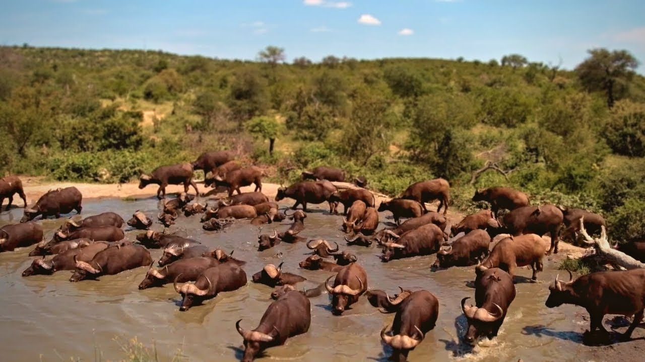 A Busy Day with Elephants and Buffalos at Rosie's Pan