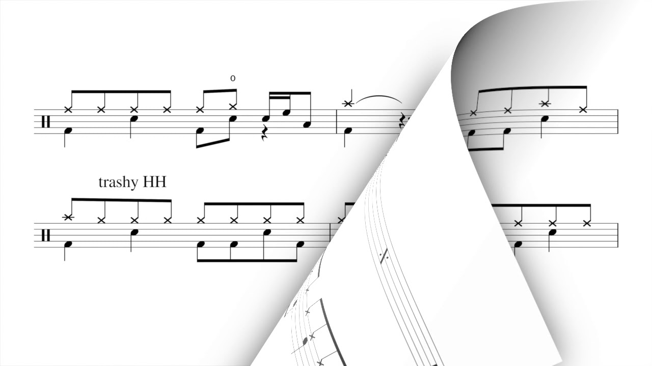 Slow Moody Rock - drumless with drum sheet music - Jim Riley Survival Guide