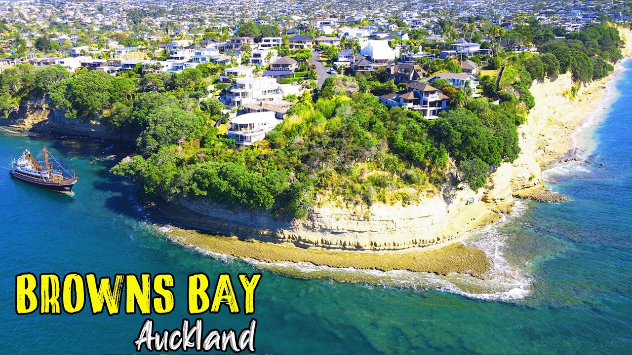 Browns Bay & Waiake Beach in 4K – Auckland's Hidden Coastal Gems from Above!