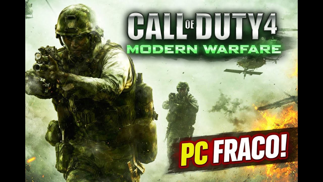 COD 4 Modern Warfare Gameplay Insano no PC Fraco | EZKGAMER