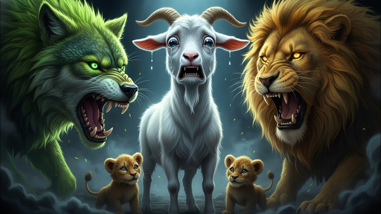 How A Goat Saved Her Kids from Animals ? Moral Story for Kids | Jungle Tales | Cartoon Animation |