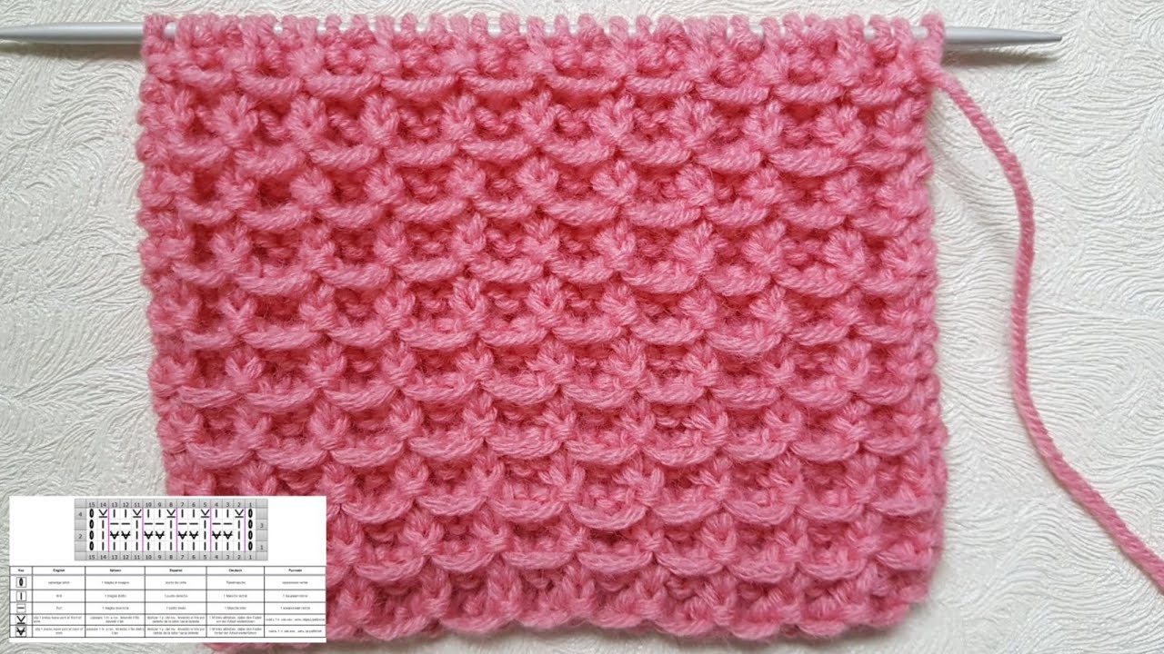 Waffle Knit Stitch Pattern| Waffelmuster stricken| Punto Waffle ai ferri| Punto Waffle a dos agujas