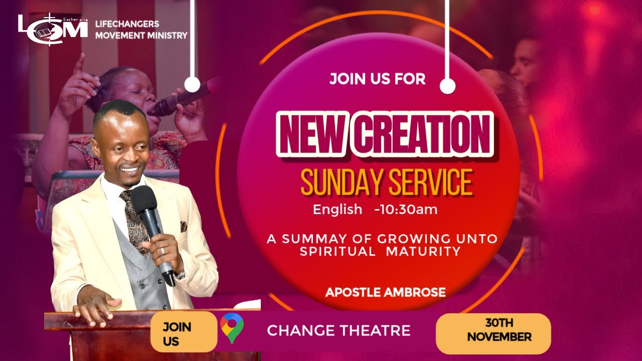 NEW CREATION SUNDAY SERVICE |30.NOV.25|GROWING UNTO SPIRITUAL  MATURITY SUMMARY -AP. AMBROSE