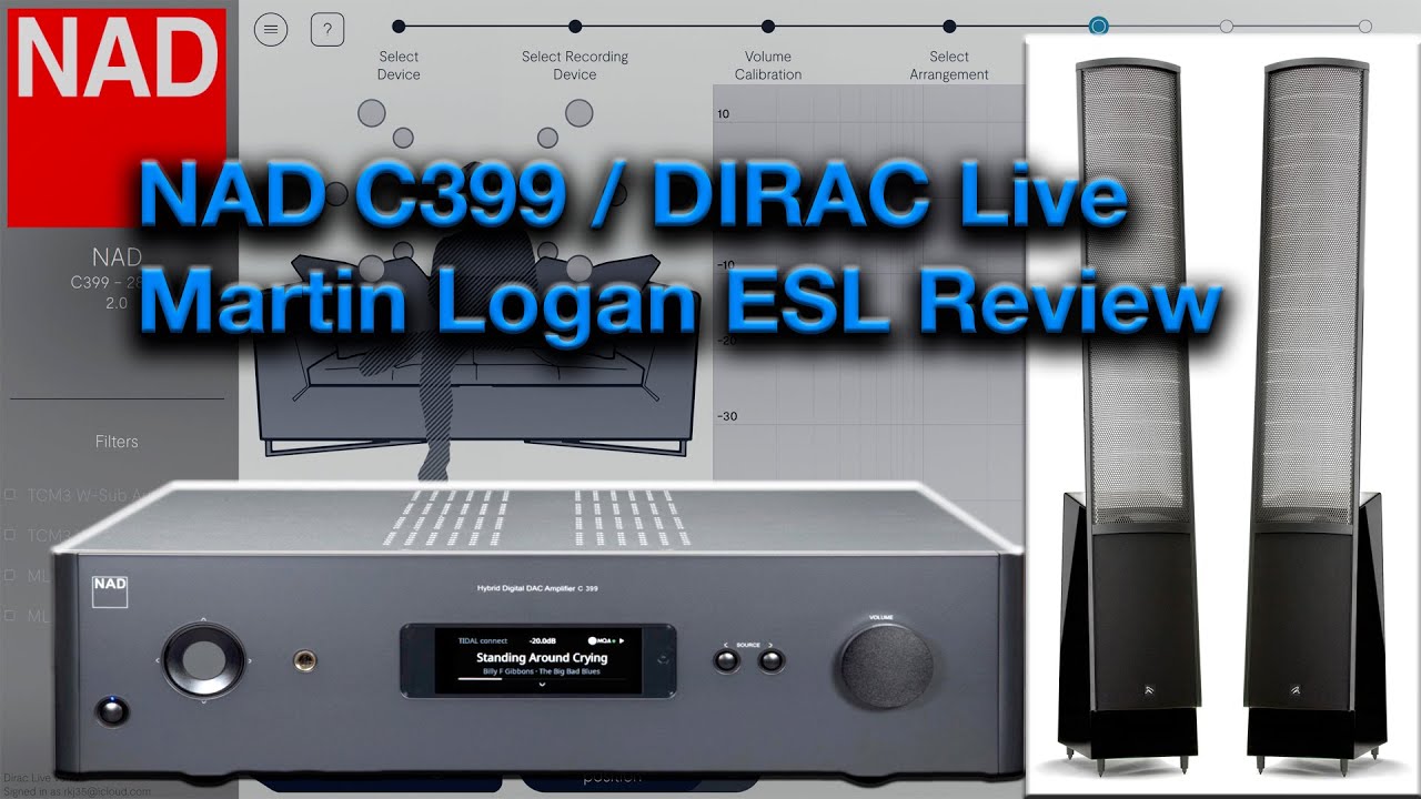 Martin Logan ESL and NAD 399 / Dirac Live Review