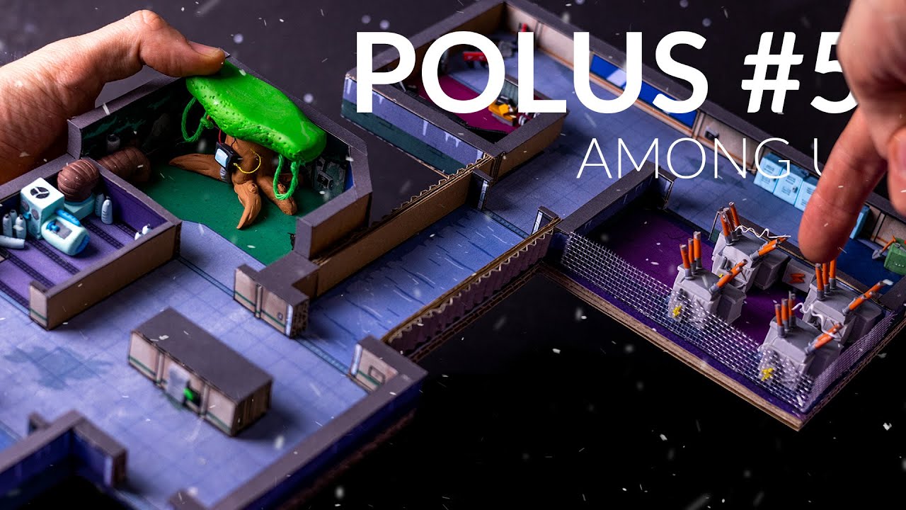 Building POLUS (Among Us) with cardboard & clay – Part 5