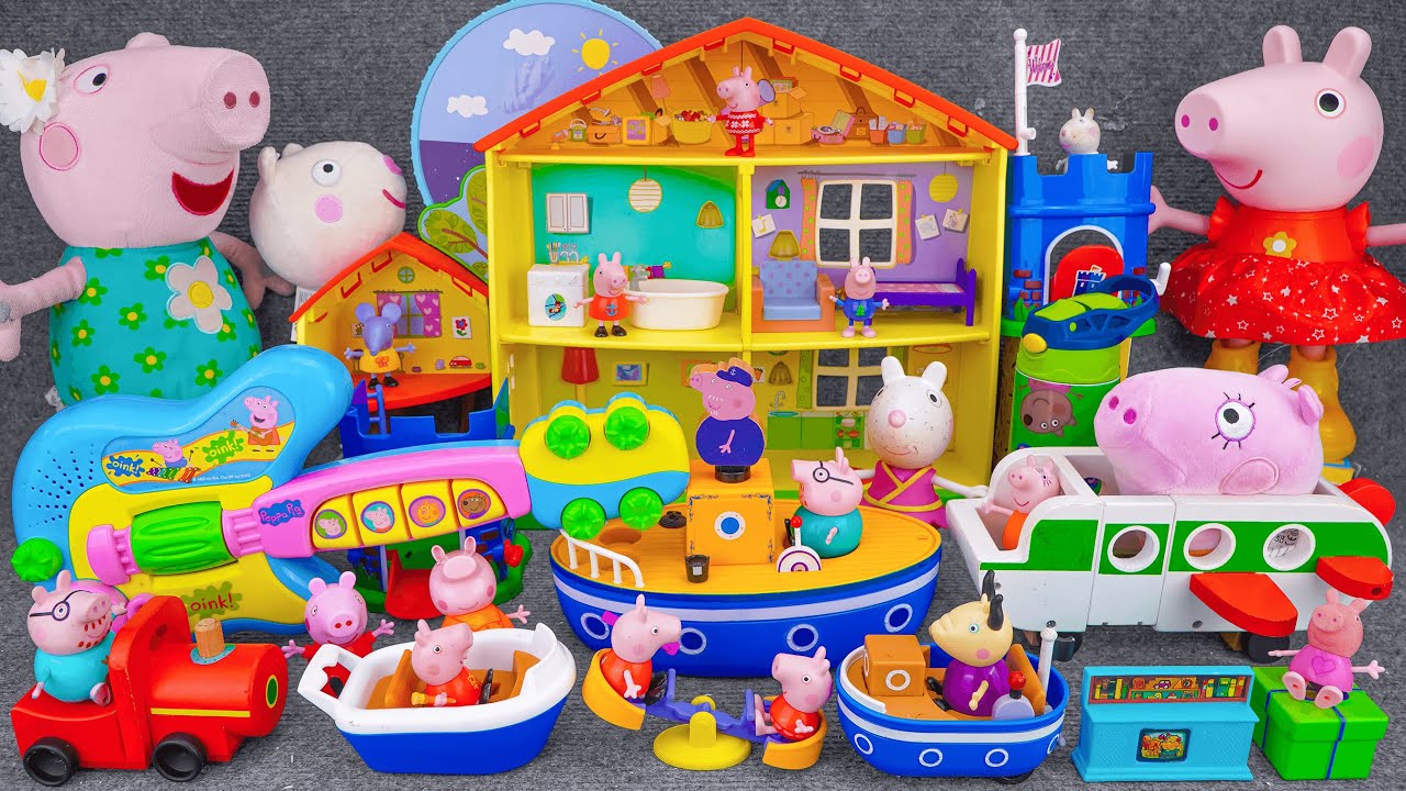99 Minutes Satisfying with Unboxing Cute Peppa Pig Peppa's Playtime To Bedtime House Playset ⭐