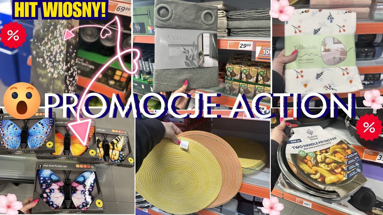 ACTION solarne motyle! 🦋🌸 HIT WIOSNY drzewko LEDOWE! 🌸 PROMOCJE 4.03-10.03 ❤️ tanie zasłony za 29zł🔥