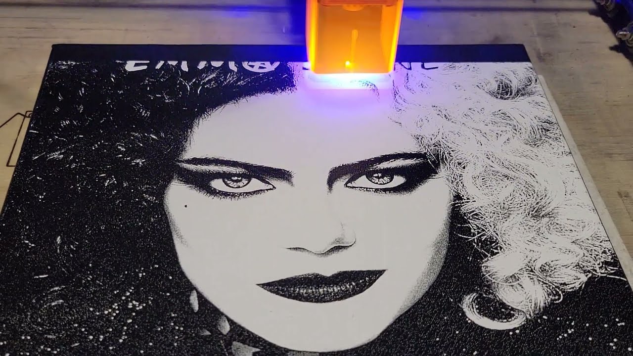 Cruella Deville Engraved on a 11x14 Canvas  using The Ortur Laser Master 2 Pro 😁(Can it do Canvas?)😊