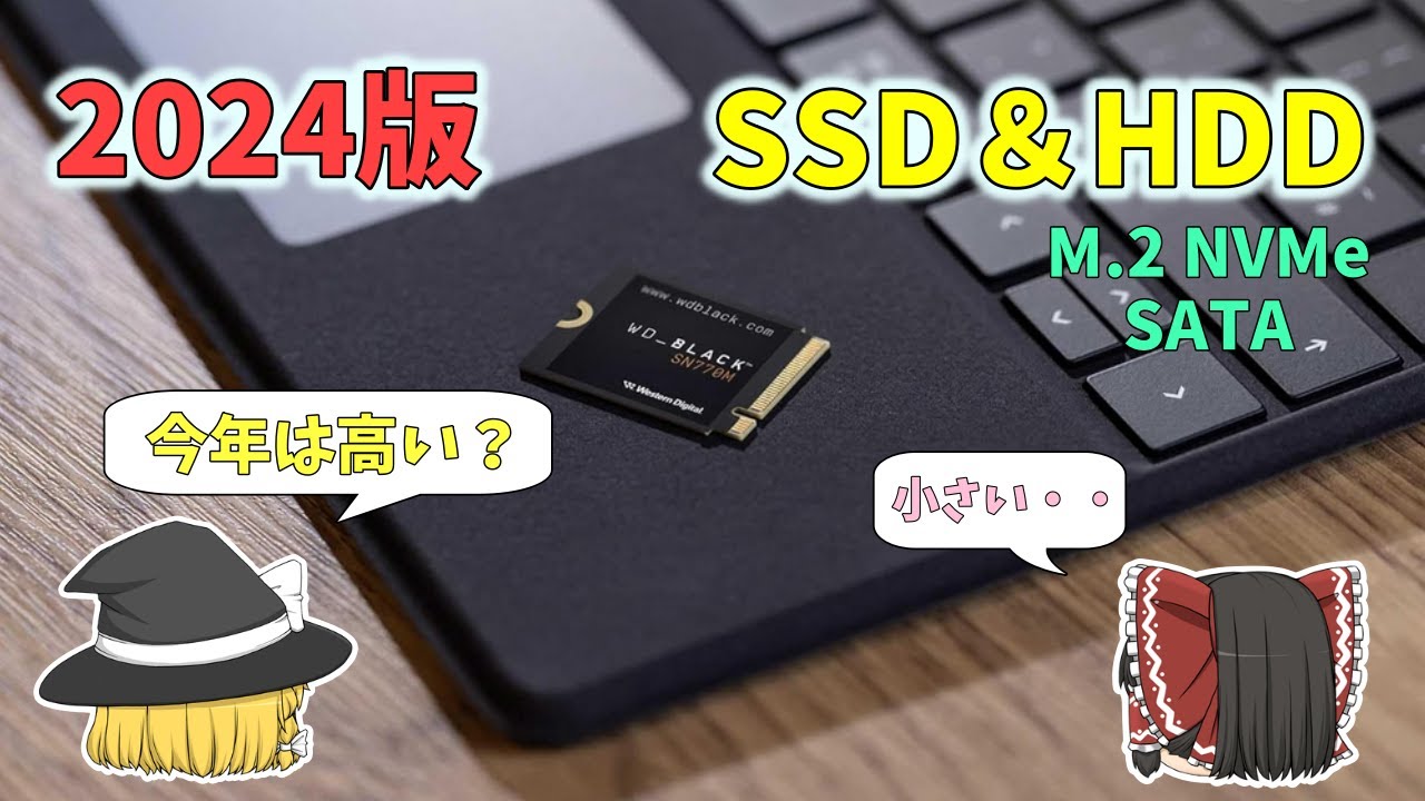 【今年は高い？】2024板おすすめSSD＆HDD　～去年が安かった　高性能新製品や2230サイズが元気　Data Retentionとは？【自作PC】