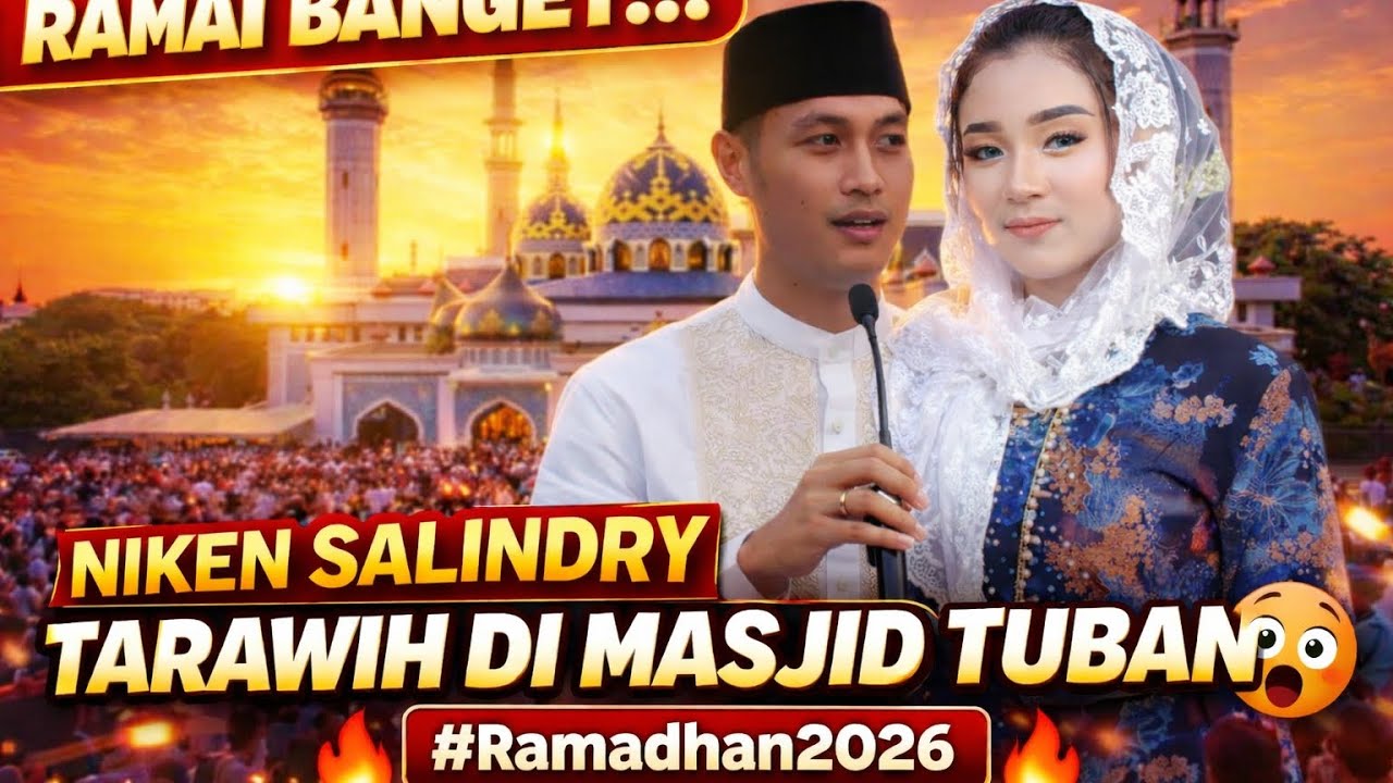 RAMAI BANGET! Niken Salindry Tarawih di Masjid Tuban 2026, Suasananya Bikin Merinding
