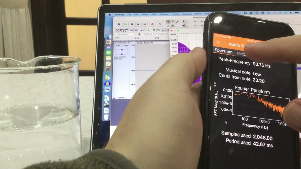Measuring Frequency using Audacity and Phyphox
