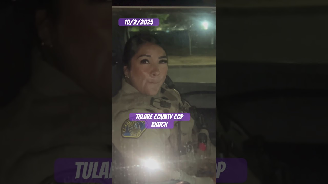 🔴🔵TULARE CONFRONTS A FEMALE DEPUTY LOOKING SUSPICIOUS