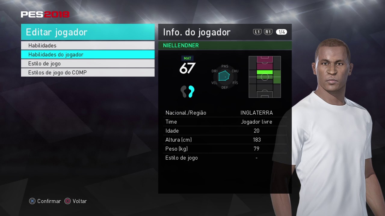 PES 2018 - COMO EDITAR O ELENCO DE JUNIORES DA MASTER LEAGUE