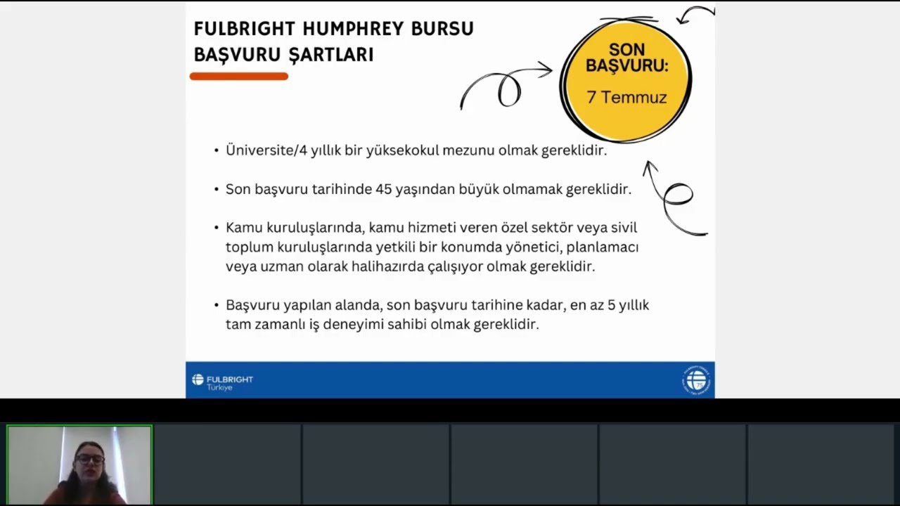 Hubert H. Humphrey Bursu (2026-2027 Akademik Yılı) Webinarı