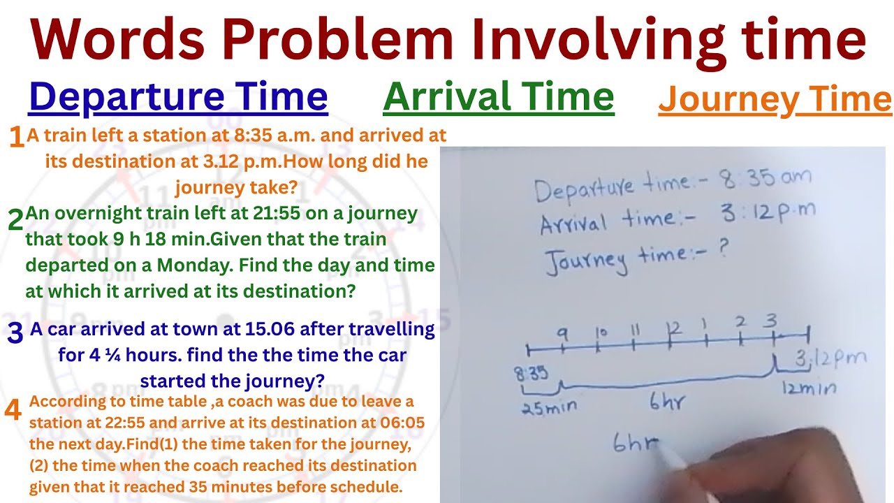 Easy way to find Departure time,Arrival time and Journey time#maths #mathstricks #time