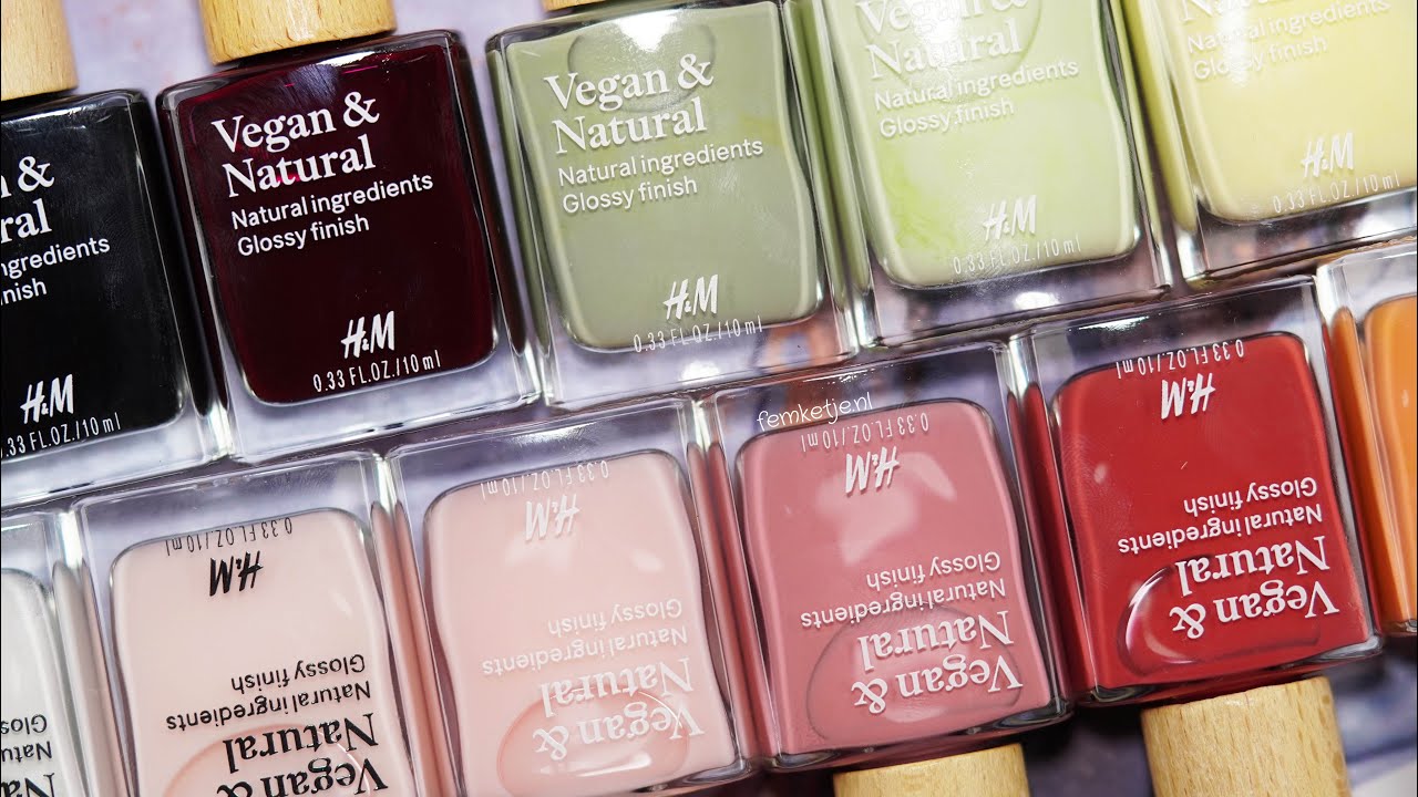H&M Vegan & Natural nail polishes (swatches part 1) - femketjeNL
