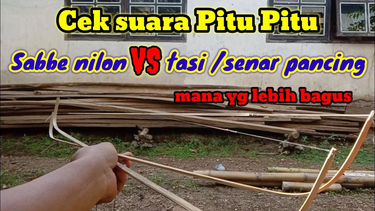 Tes suara Pitu Pitu, sabbe nilon vs sabbe tasi (senar pancing) #sendarenpitupitu