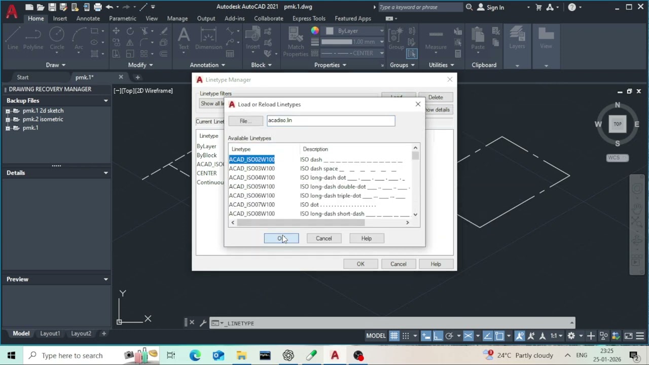 Autocad ( how to draw DOTTED LINE)