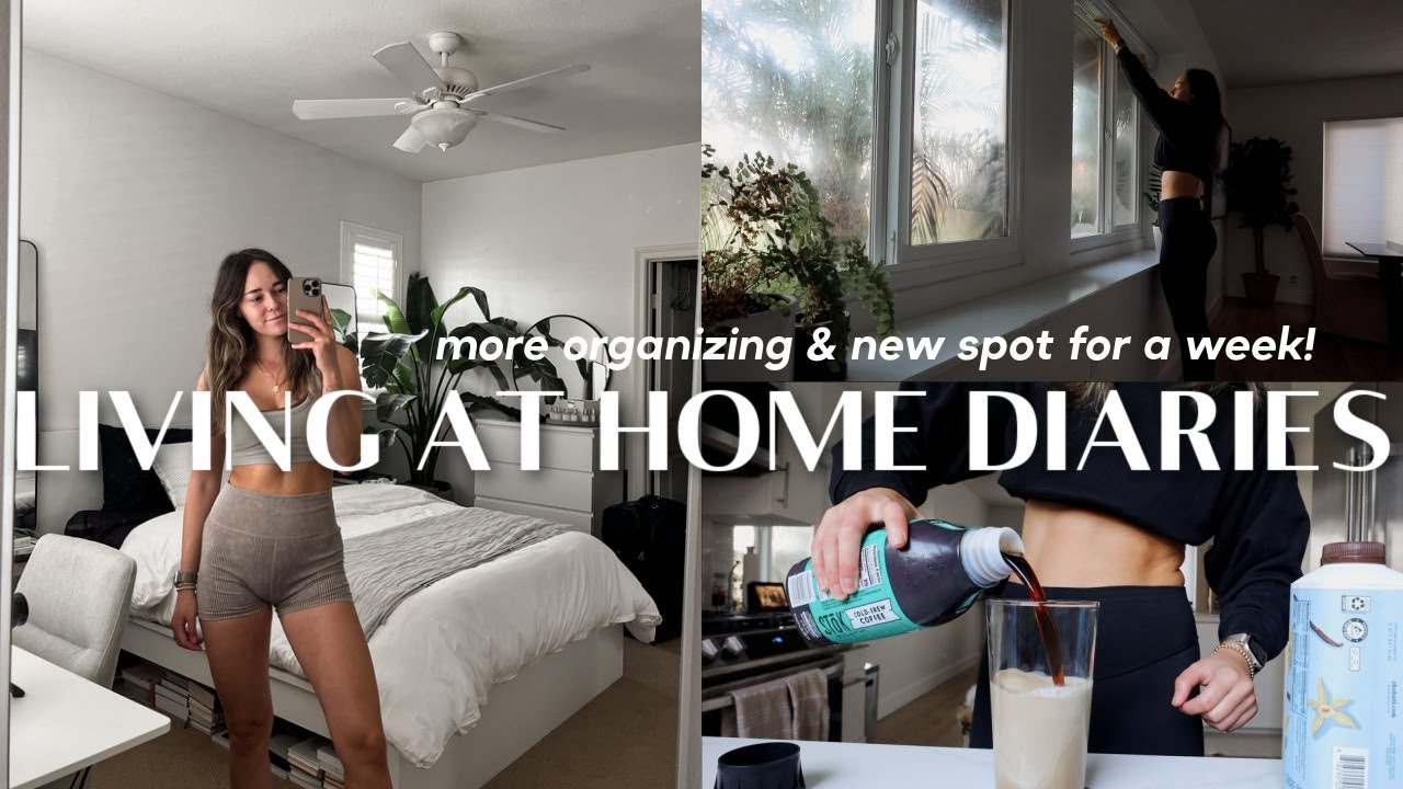 LIVING AT HOME DIARIES: more closet organization, trying a new gym & my new place for the week!