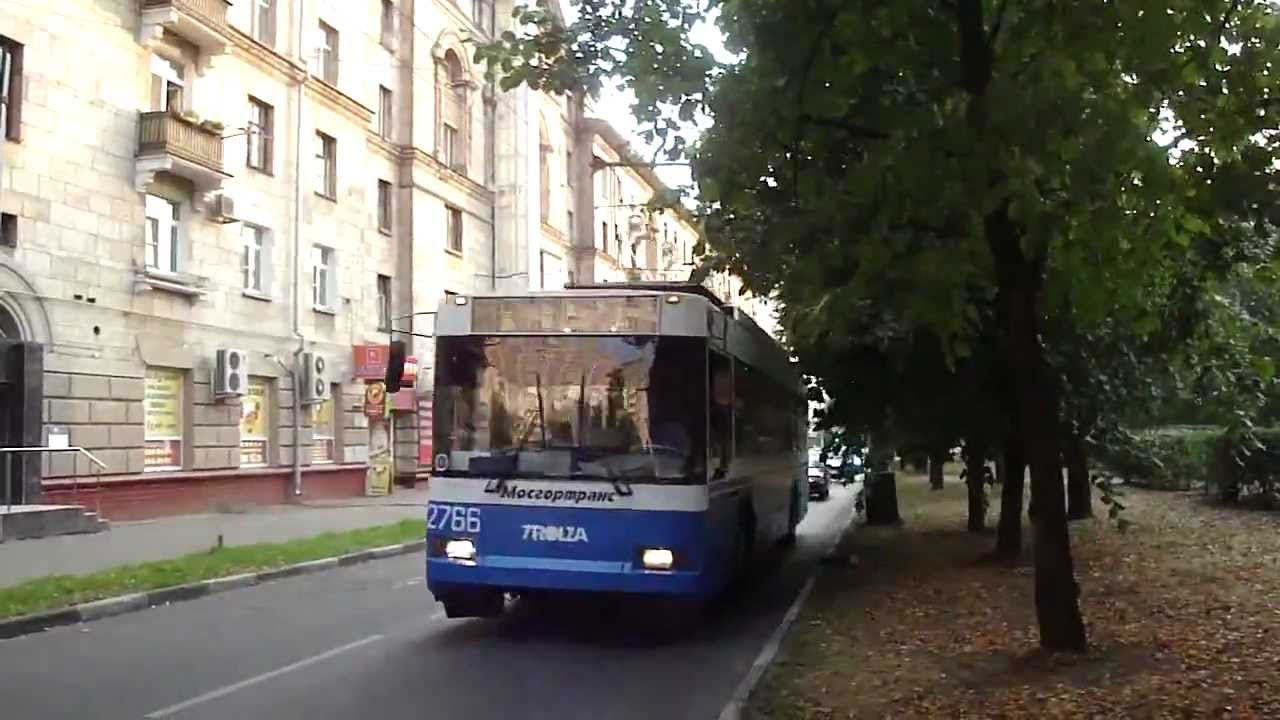 Trolleybuses (trackless trolley) in Moscow, Russia