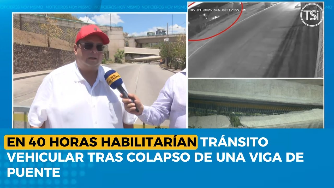 En 40 horas habilitarían tránsito vehicular tras colapso de una viga de puente