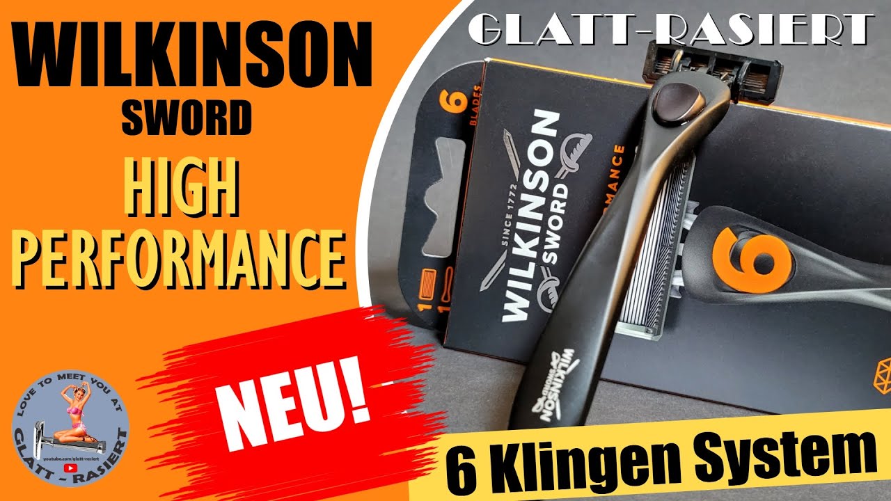 WILKINSON HIGH PERFORMANCE ║ NEU! 6 Klingen System / Rasierhobel / Nassrasur // GLATT - RASIERT