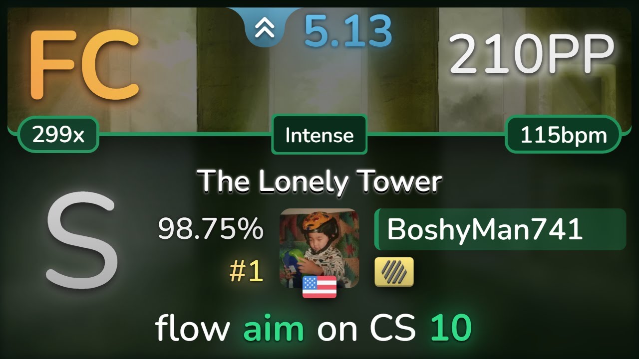 BoshyMan741 | flashygoodness - The Lonely Tower [Intense] +HD 98.75% FC #1 | 210pp - osu!