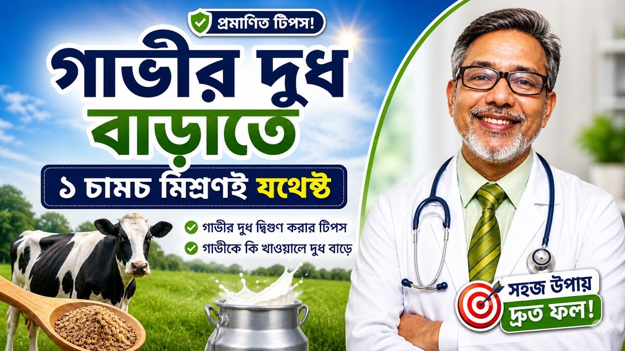 গাভীর দুধ বাড়াতে ১ চামচ মিশ্রণই যথেষ্ঠ  | গাভীর দুধ দ্বিগুণ করার টিপস | গাভীকে কি খাওয়ালে দুধ বাড়ে
