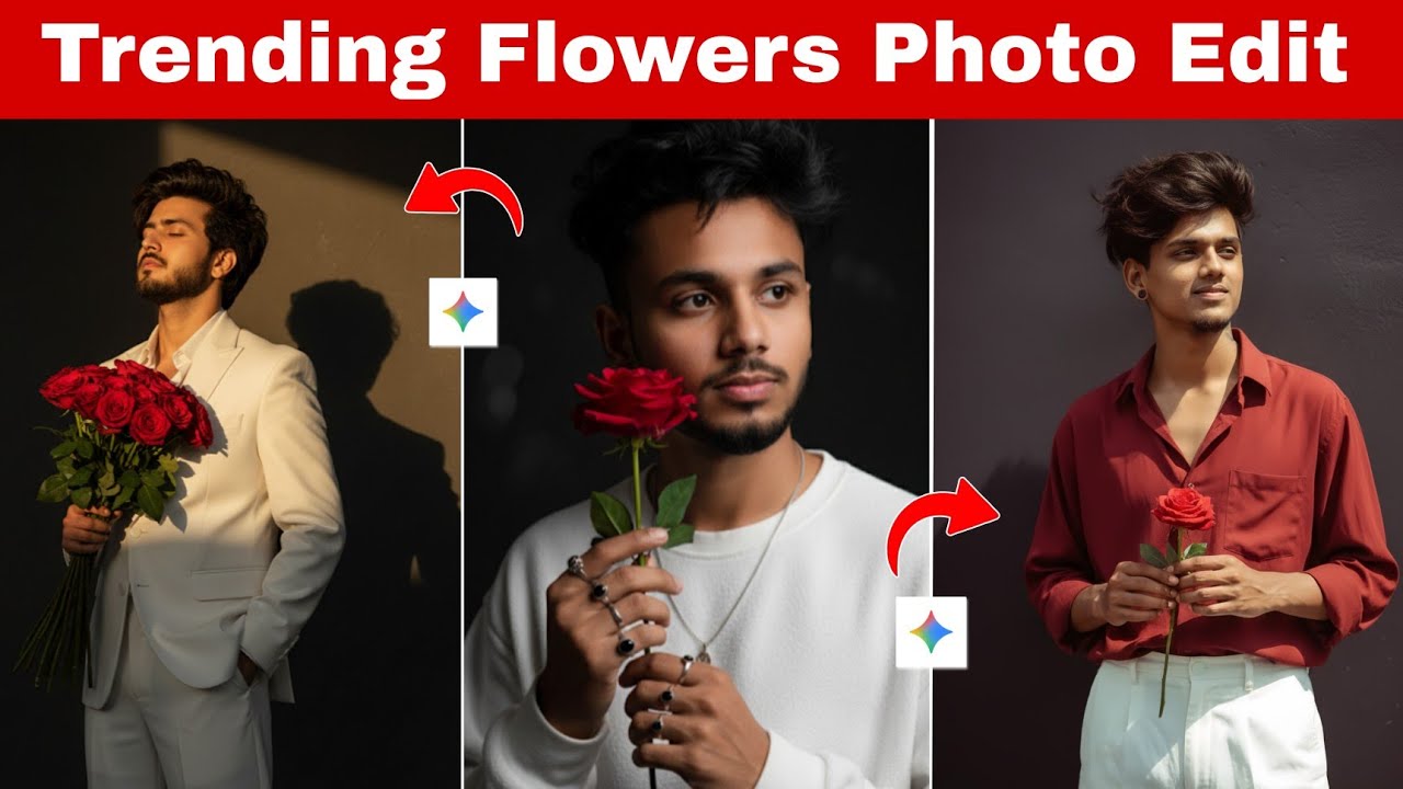 Trending Ai Retro Style Photo Editing || Instagram Trending flowers image Edit || Google Gemini 