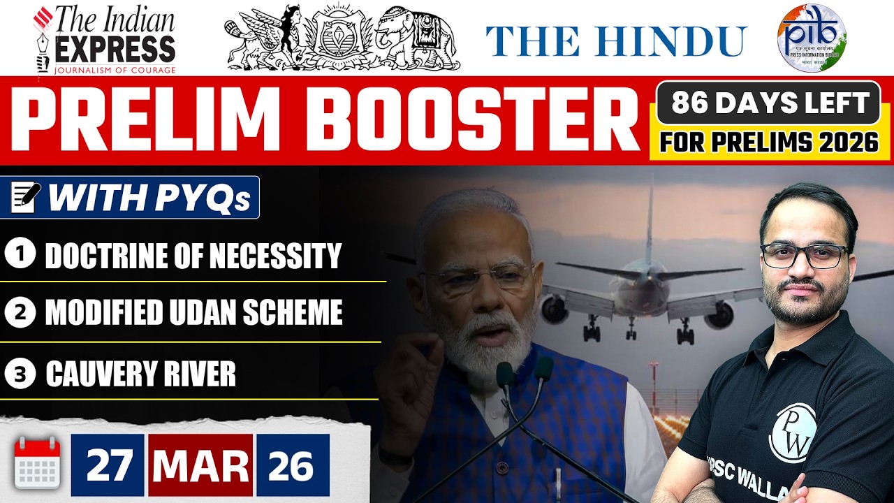 Daily Current Affairs- 27 March 2026 | The Hindu News Paper | Prelim Booster by Rajnikant Sir