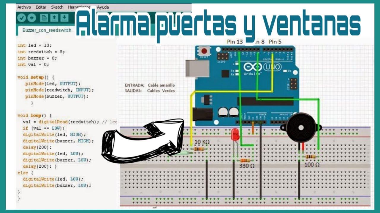 ALARMA DE PUERTA CON ARDUINO (DESCARGA SKETCH AQUÍ)