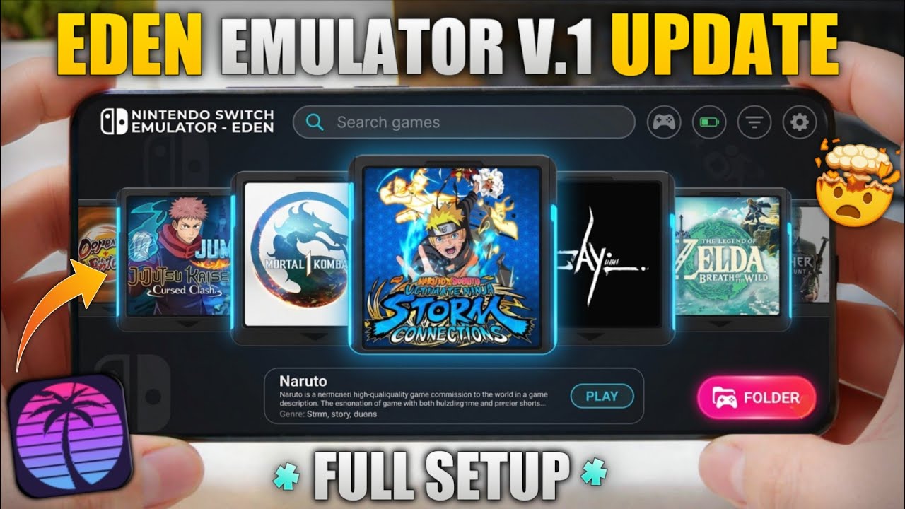 🔥Новое обновление Eden V0.1 - Лучший эмулятор Nintendo Switch для Android | Полная установка - Те...