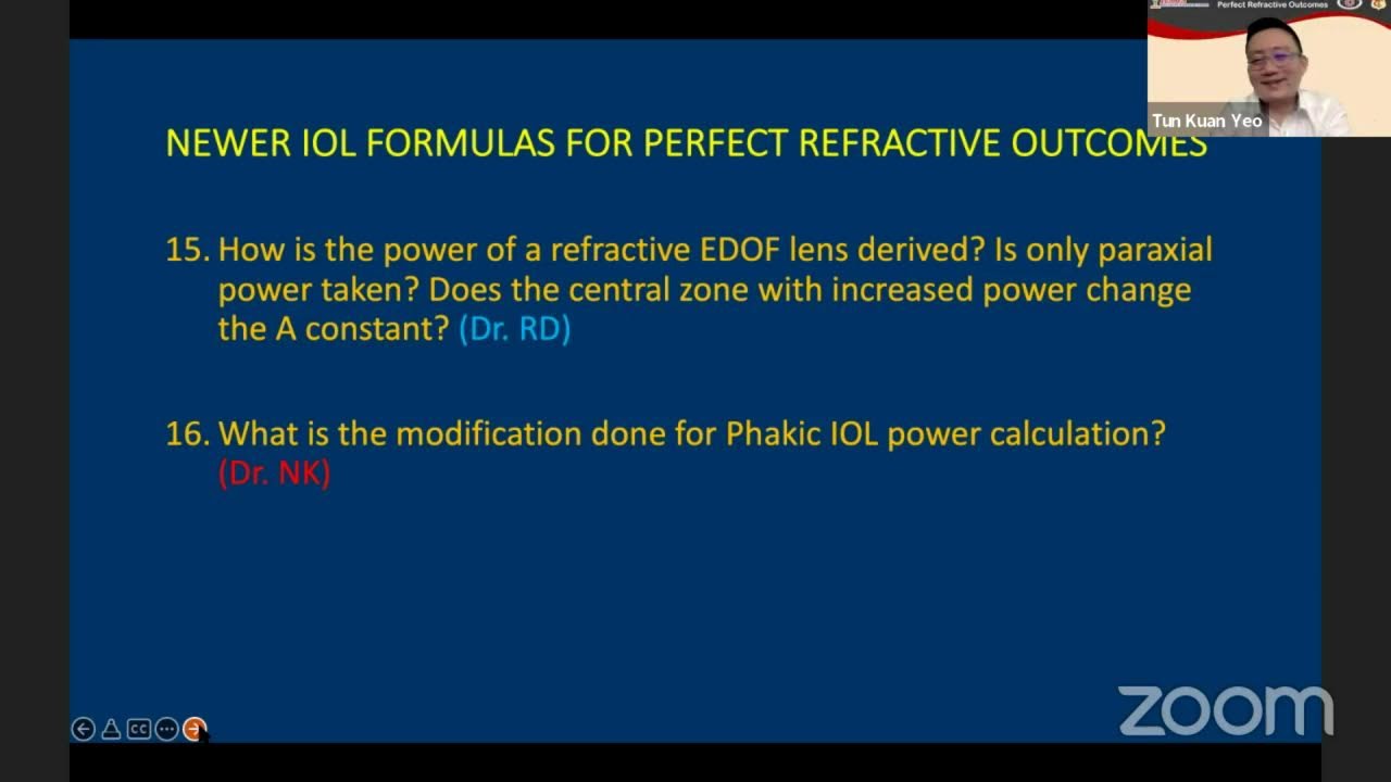 Newer IOL Formulas for Perfect Refractive Outcomes