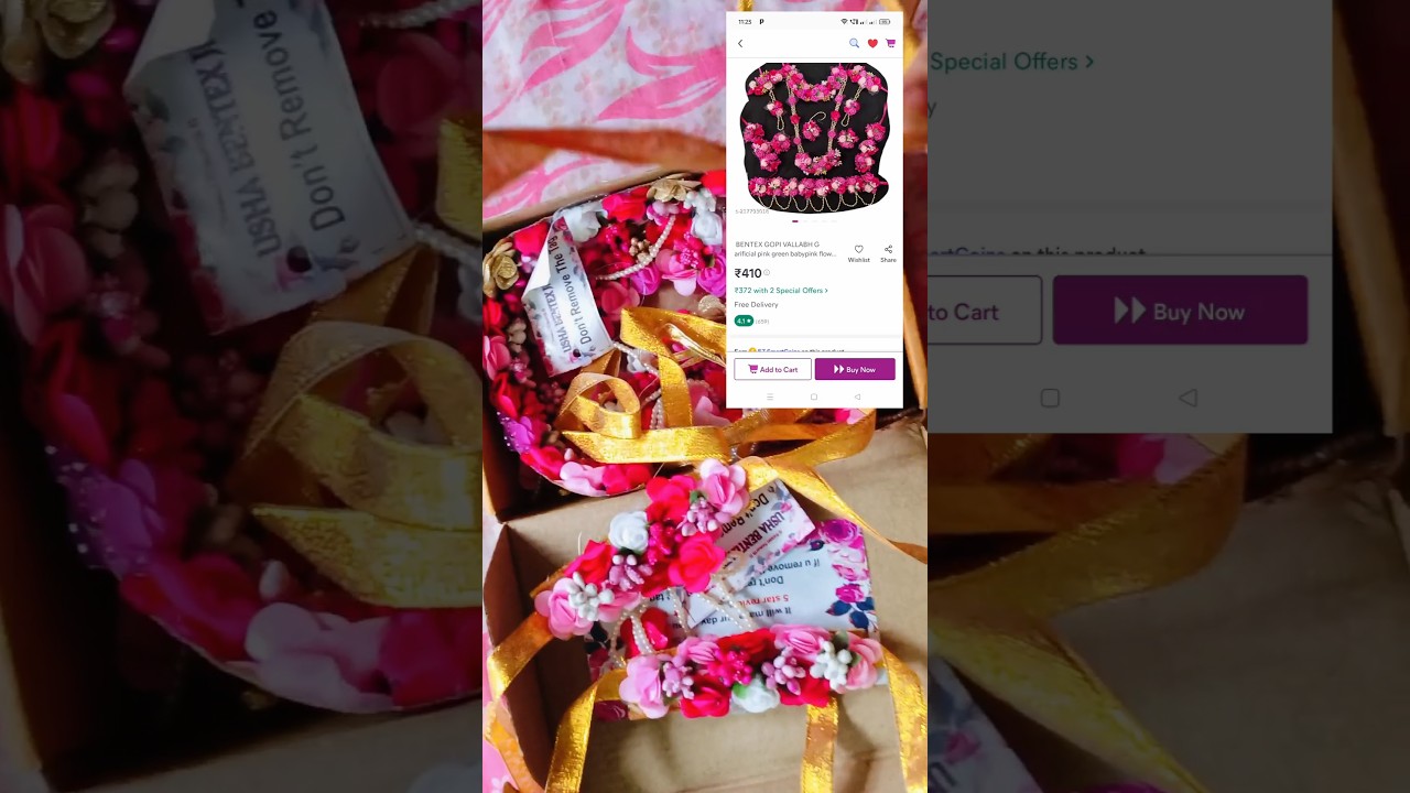 Baby shower flower jewellery for review meesho || flower jewellery set