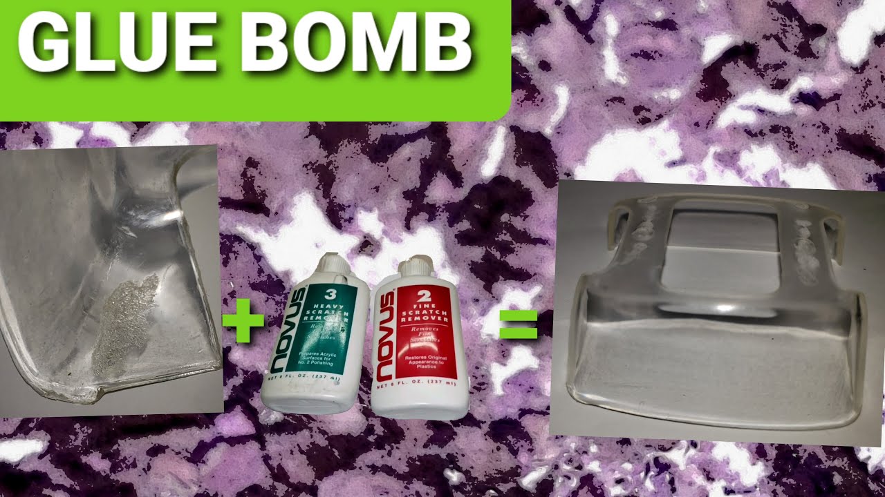 NOVUS PLASTIC POLISH TO THE RESCUE! GLUE BOMB WINDSHIELD RESTORATION AMT 1962 FORD F-100 MODEL