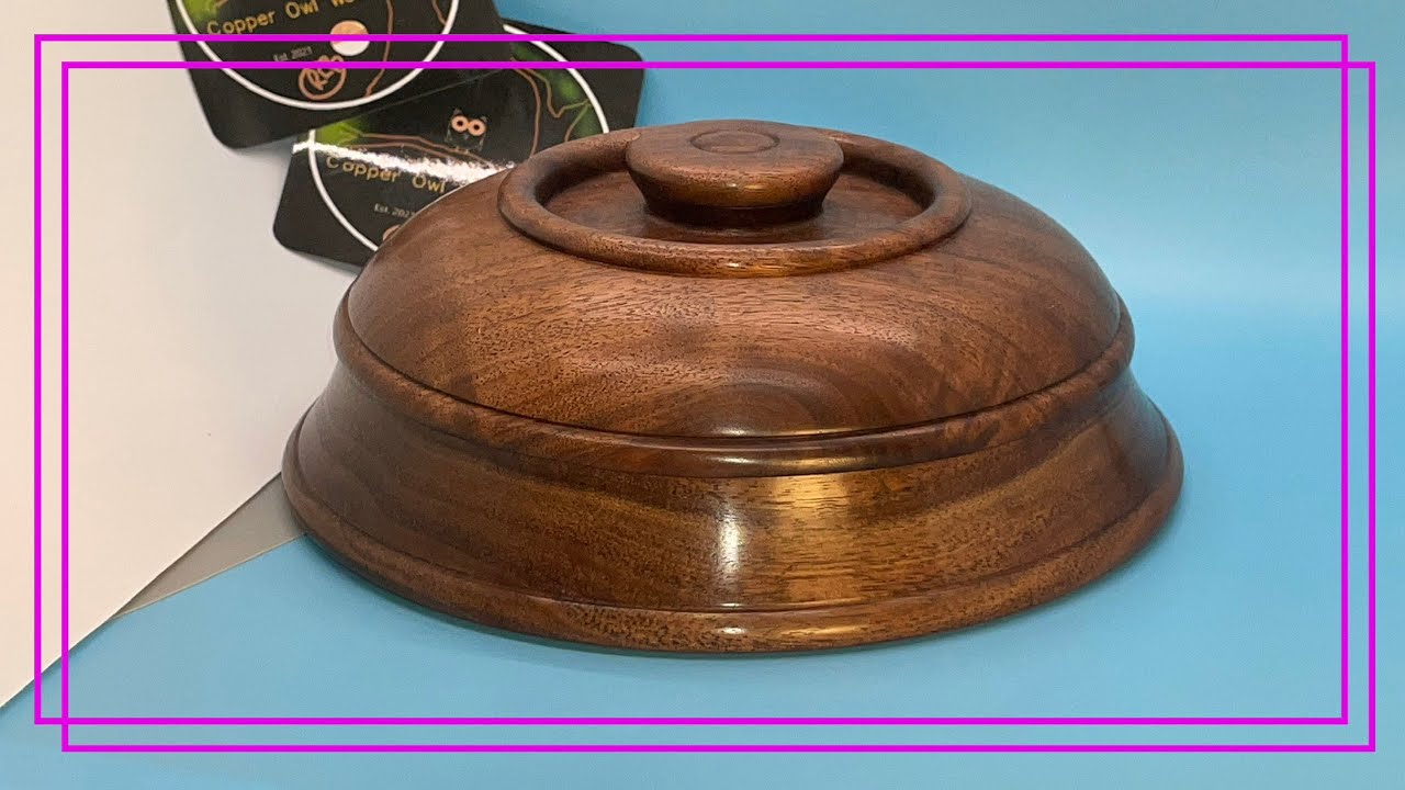 Black Walnut Cross-grain Box: Part 2, Woodturning The Lid Again | Positive support = 😊😊😊 