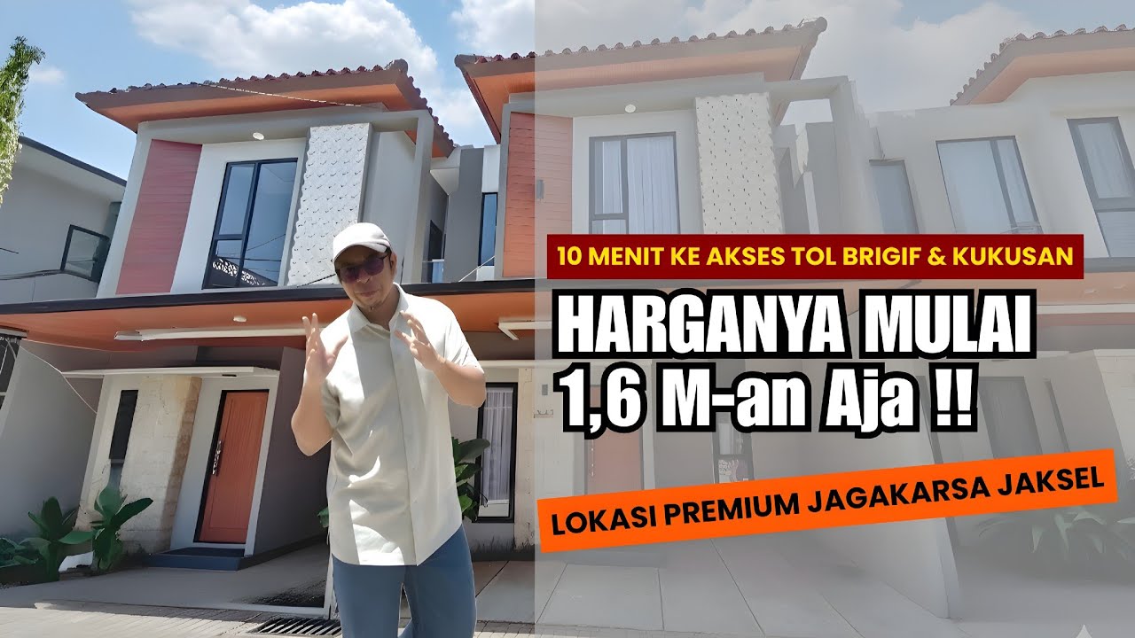Rumah Baru Jagakarsa 2 Lantai, lokasi pinggir jalan besar — Desain Bali Modern, Harga 1,6M-an Saja!