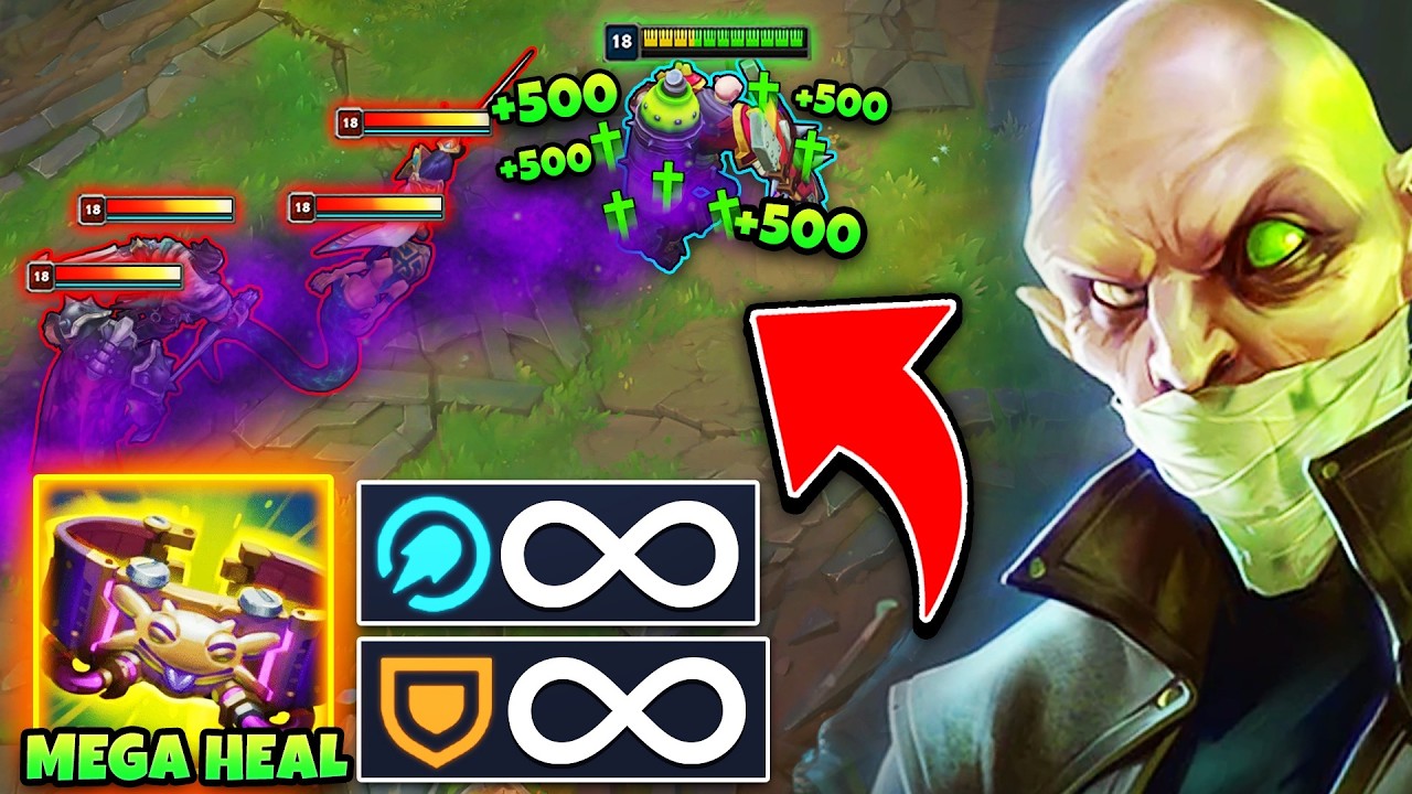 How to turn Protoplasm into a literal Dr. Mundo ult on Singed (HEAL 3000 PER PROC)