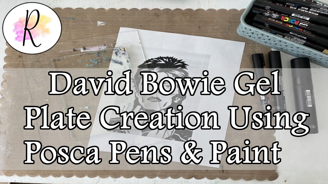 David Bowie Gel Plate Creation Using Posca Pens & Acrylic Paints | Tutorial | Process Video