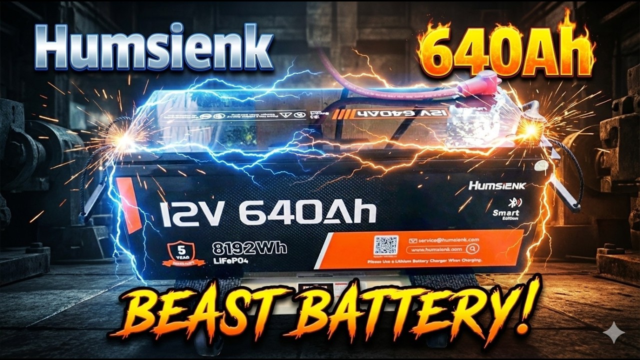 Humsienk 12V 640Ah Bluetooth LiFePO4 Battery