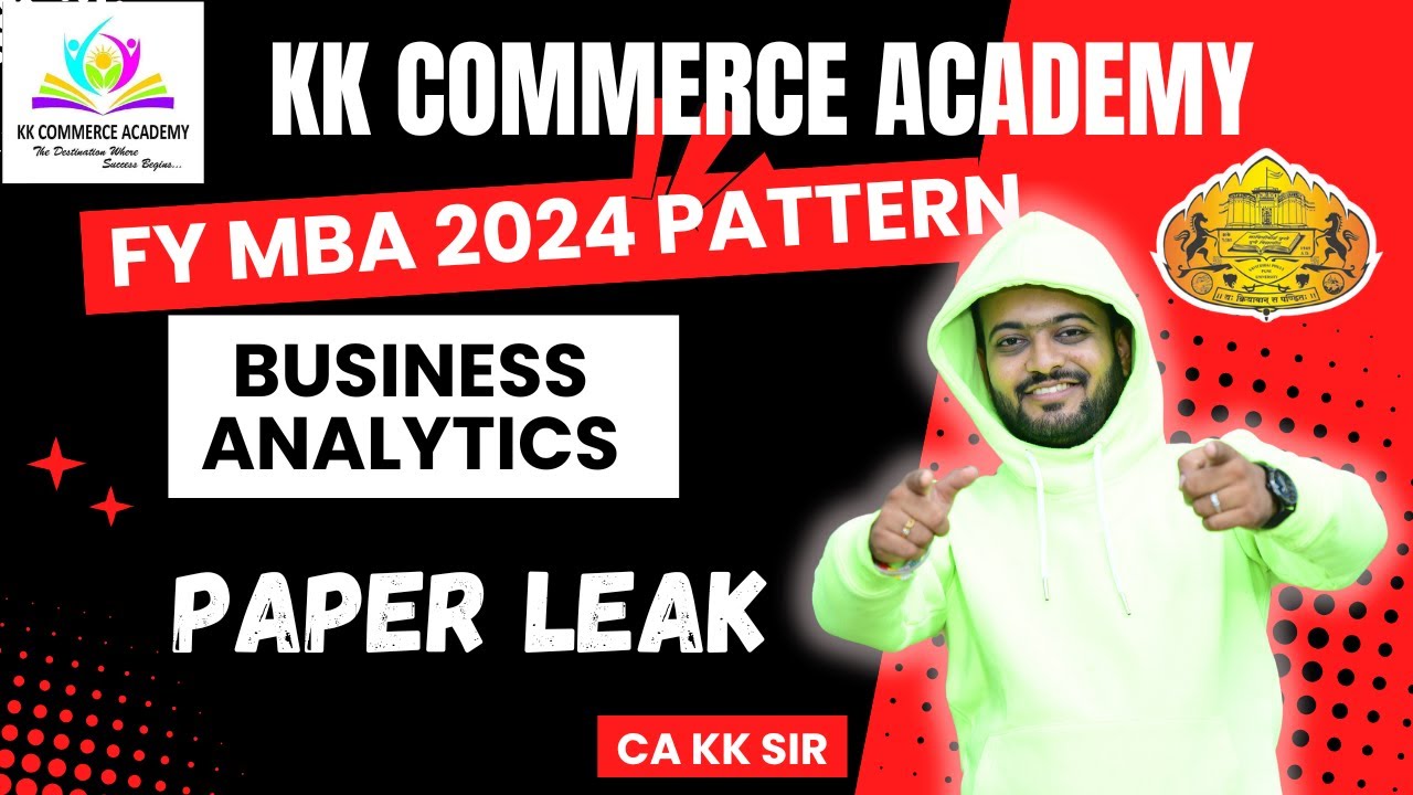 FY MBA Semester 1 | Business Analytics | Paper Leak | Question Bank | Paper Pattern |Imp Ques 