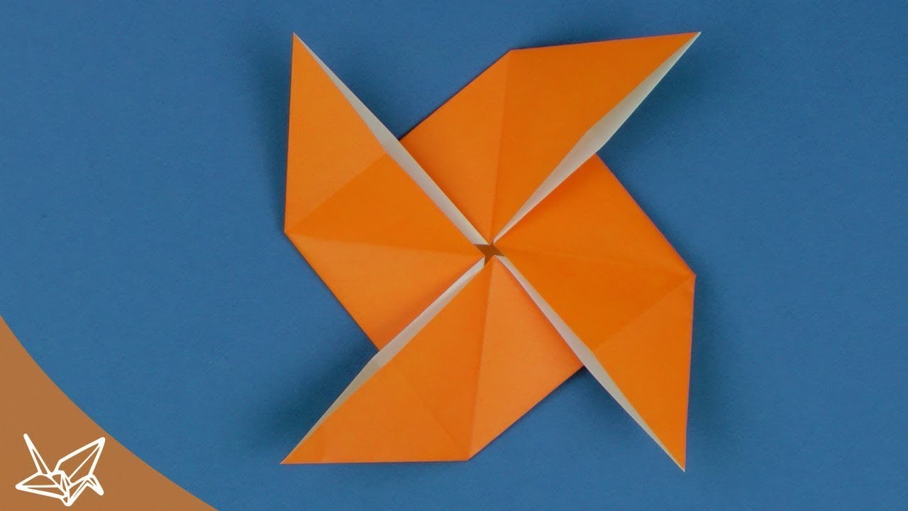 Windmühle Origami Grundform - Anleitung