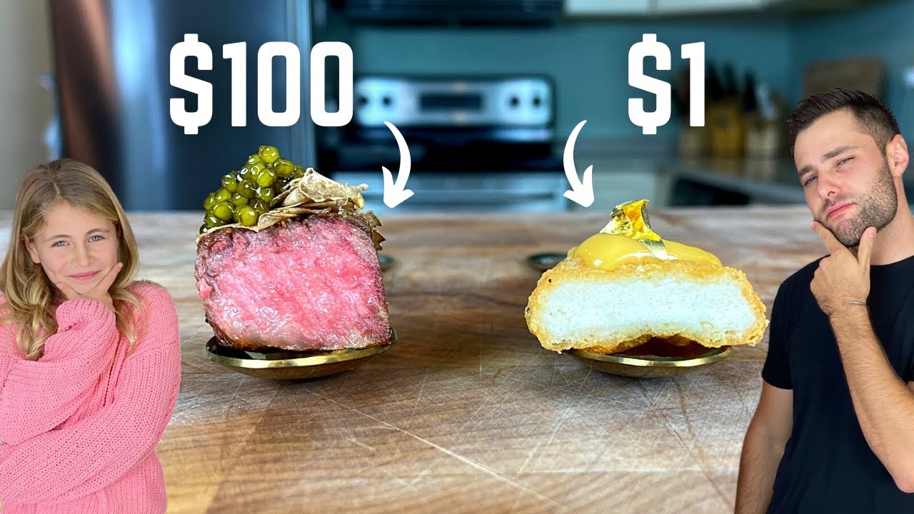 $1 vs $100 bite - what does an 8 yr old like more? #shorts