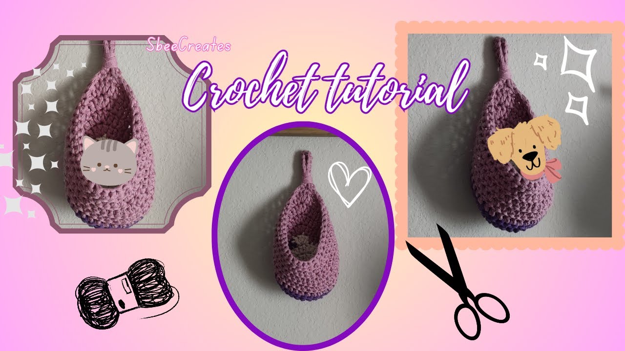 How to Create an ADORABLE Teardrop Hanging Basket/ Easy Crochet Pattern!