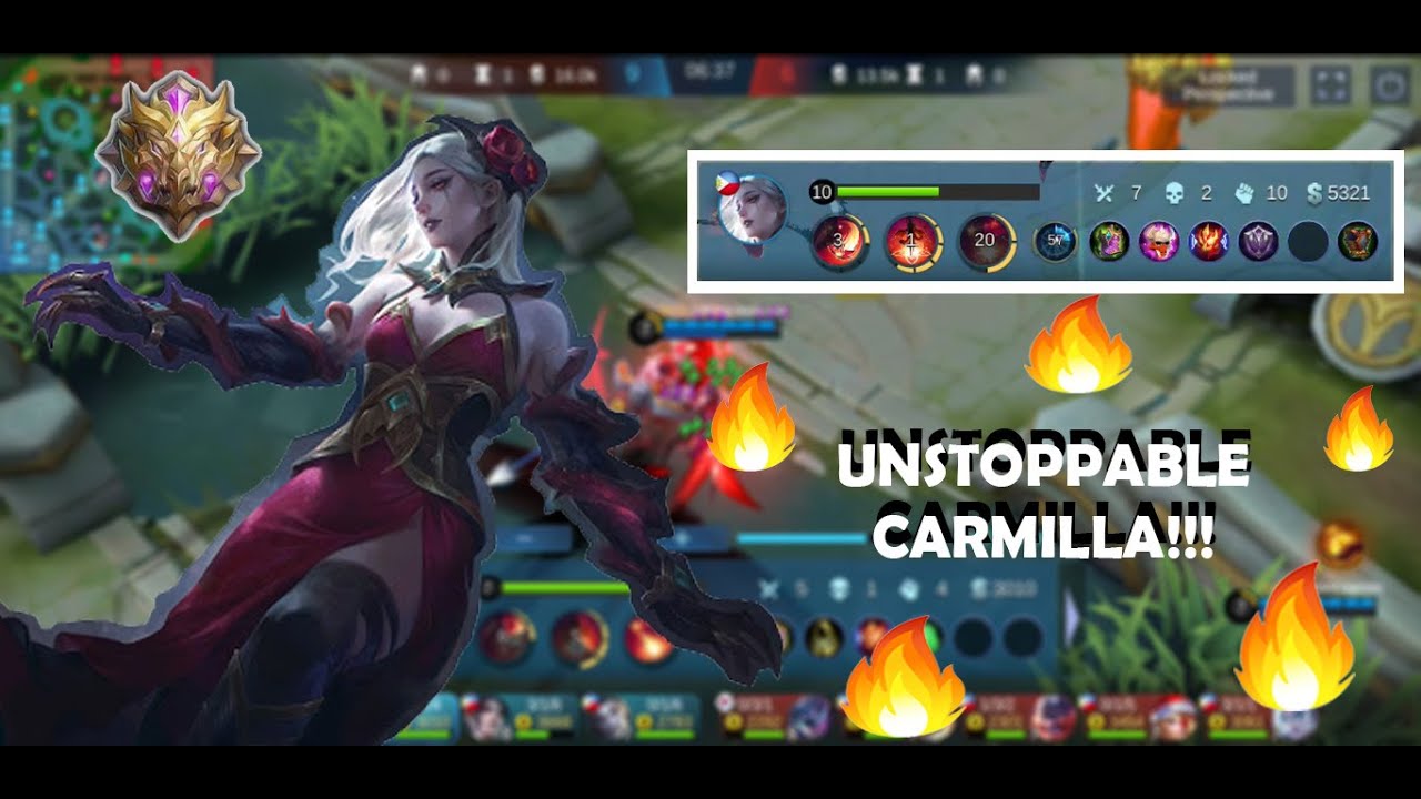 SUPPORT CARMILLA?!?! CARRIES THE GAME!!! Full Gameplay | Mythic Division