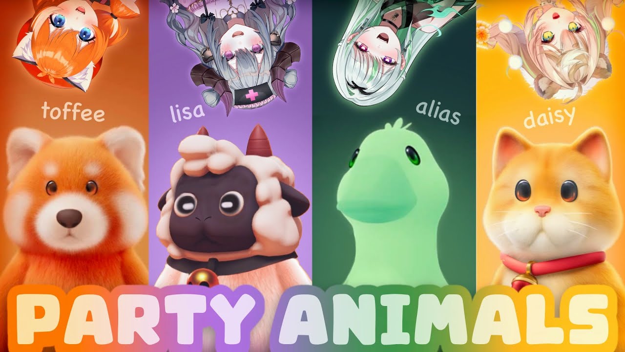 3 CUTE VTUBERS PARTY! w/Alias Anono, Toffee, & Chikafuji Lisa【PARTY ANIMALS】✿ Daisy Dandelion ✿