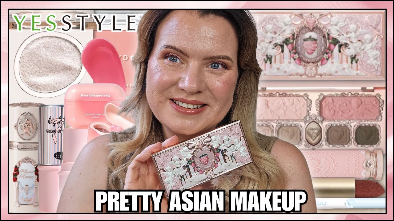 Testing Viral Asian Makeup! 💄 Flower Knows, Judydoll & More! | YesStyle Review 2025 | Clare Walch