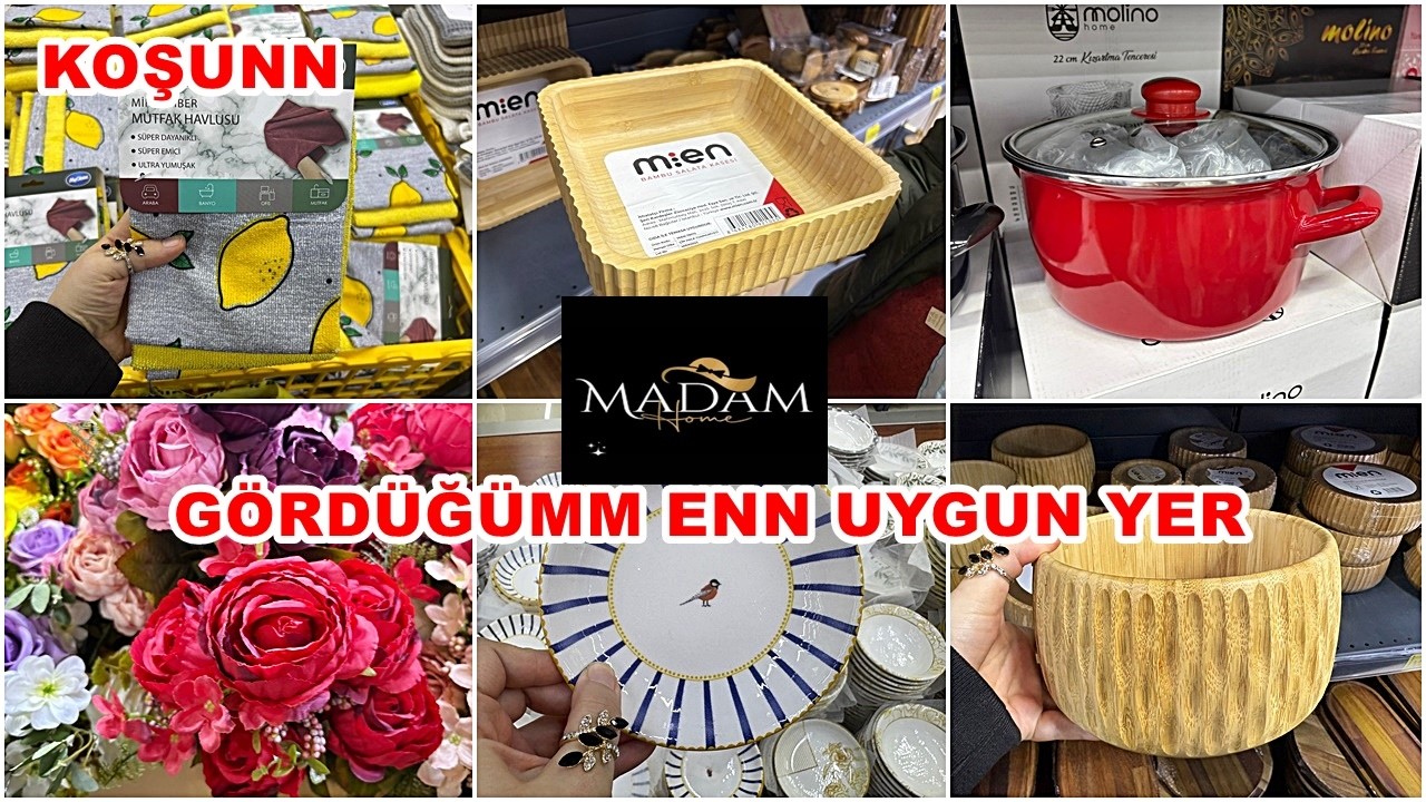 MADAM HOME AÇILDI‼️ HER ŞEY AŞIRI UYGUN‼️ BU KADAR UYGUNU YOK /ÇEYİZ ALIŞVERİŞİ /ÇEYİZLİK/KOŞUN