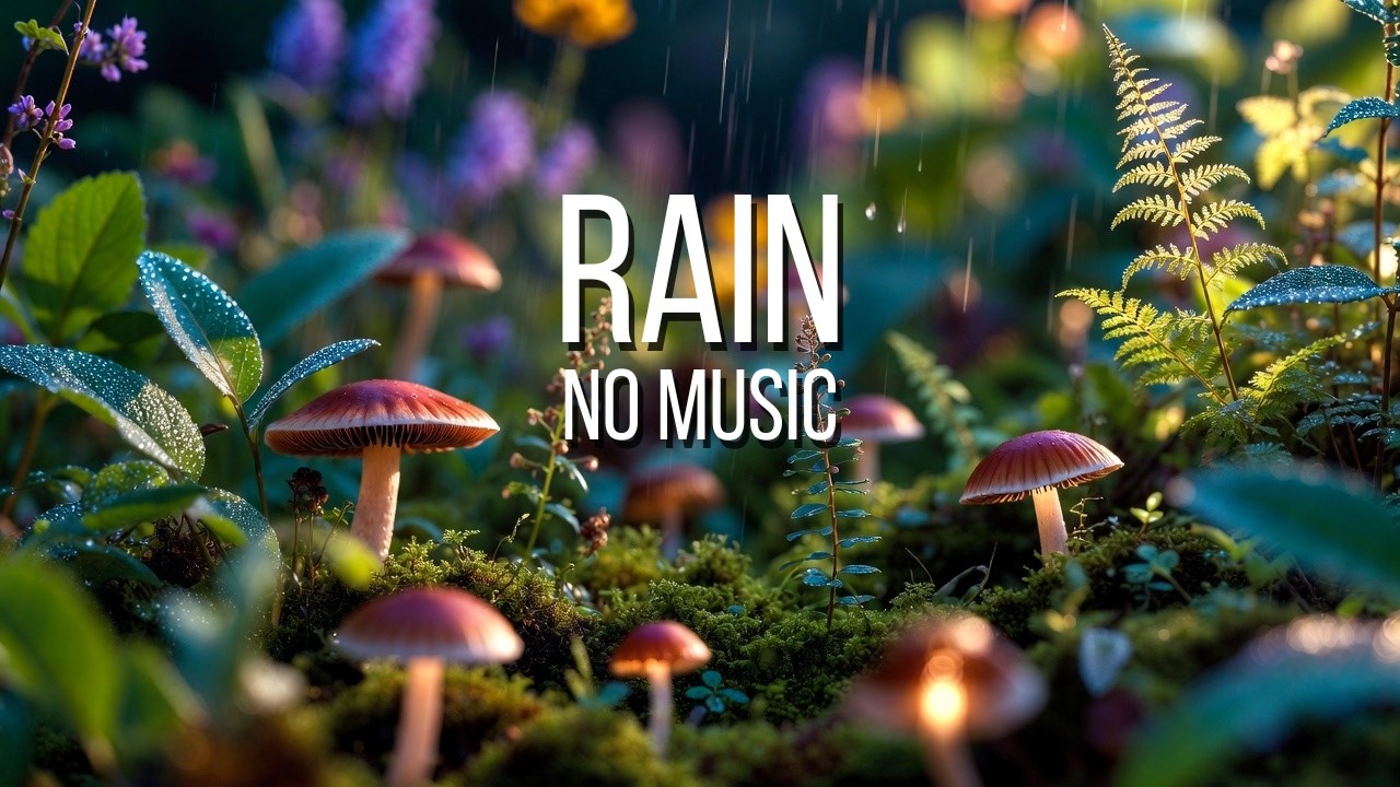 Heavy Rain in the Magic Forest | 1 Hour Deep Sleep & Relaxation (No Music) [4K]